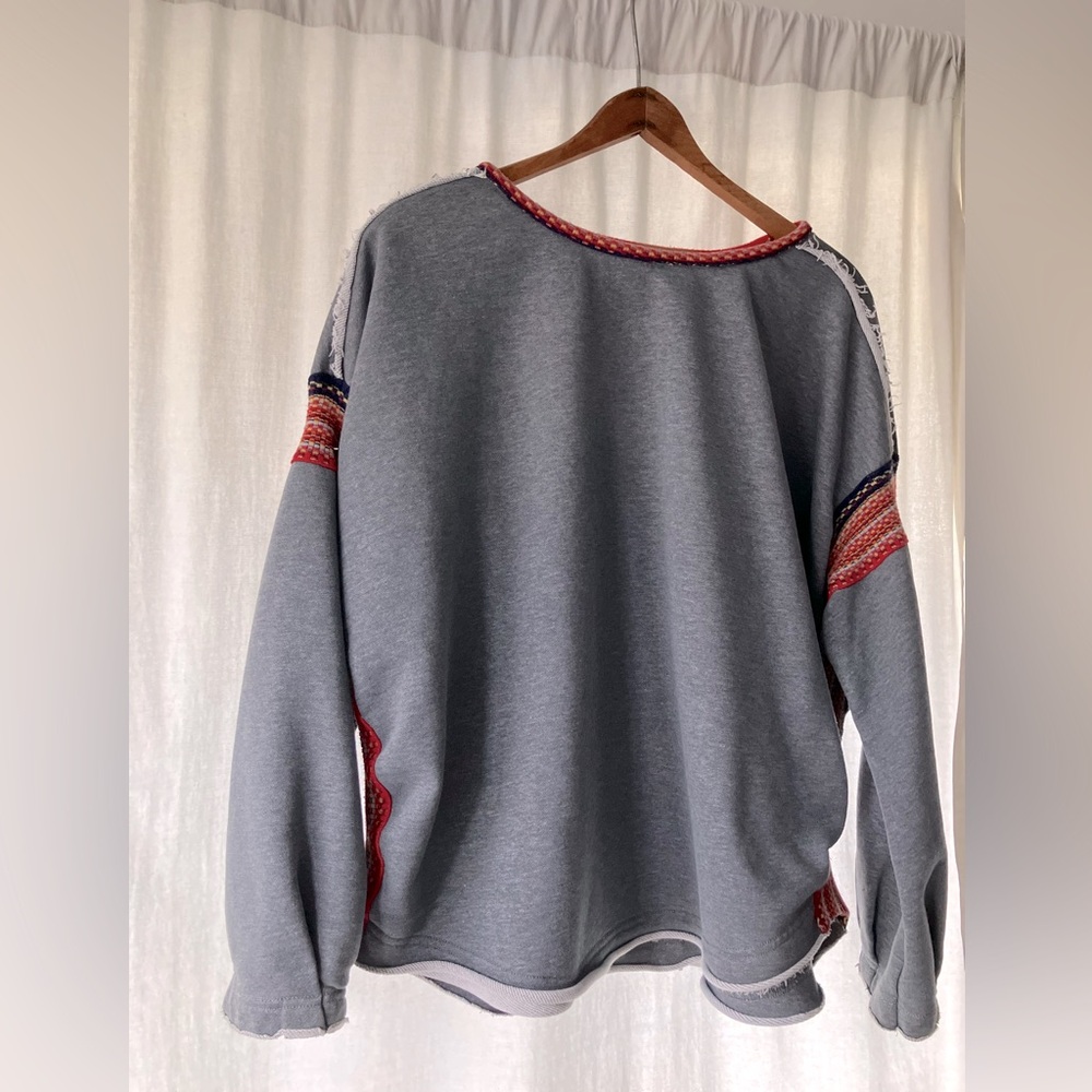 Knit Trim Sweatshirt